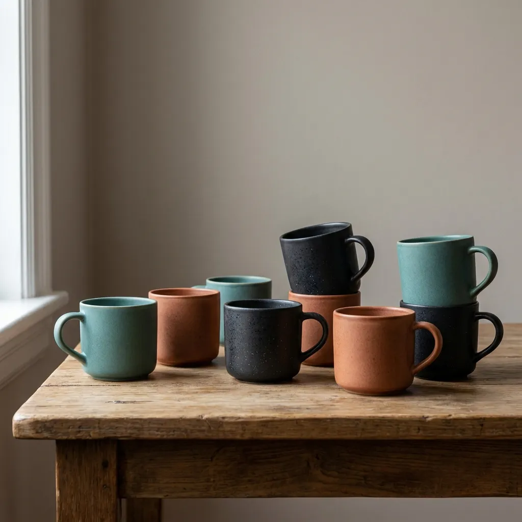 Ceramic_coffee_cups_displayed на столе